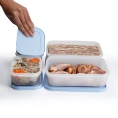 Bộ 4 hộp đựng thực phẩm Tupperware trữ đông Gen II 450ml và 1L