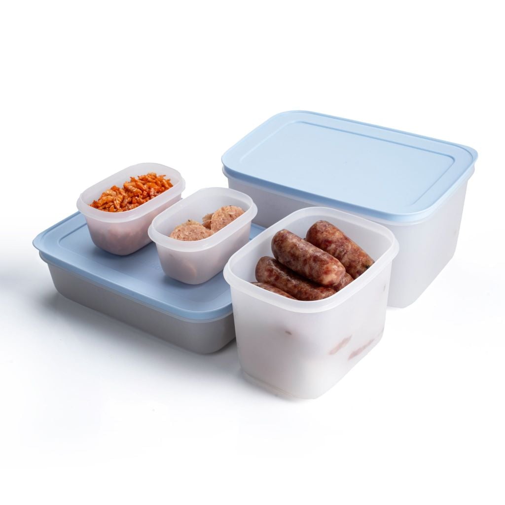 Bộ 5 hộp đựng thực phẩm Tupperware trữ đông Gen II 170ml, 1L, 1L1 và 2L5