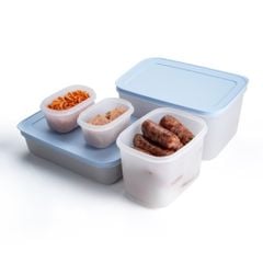 Bộ 5 hộp đựng thực phẩm Tupperware trữ đông Gen II 170ml, 1L, 1L1 và 2L5