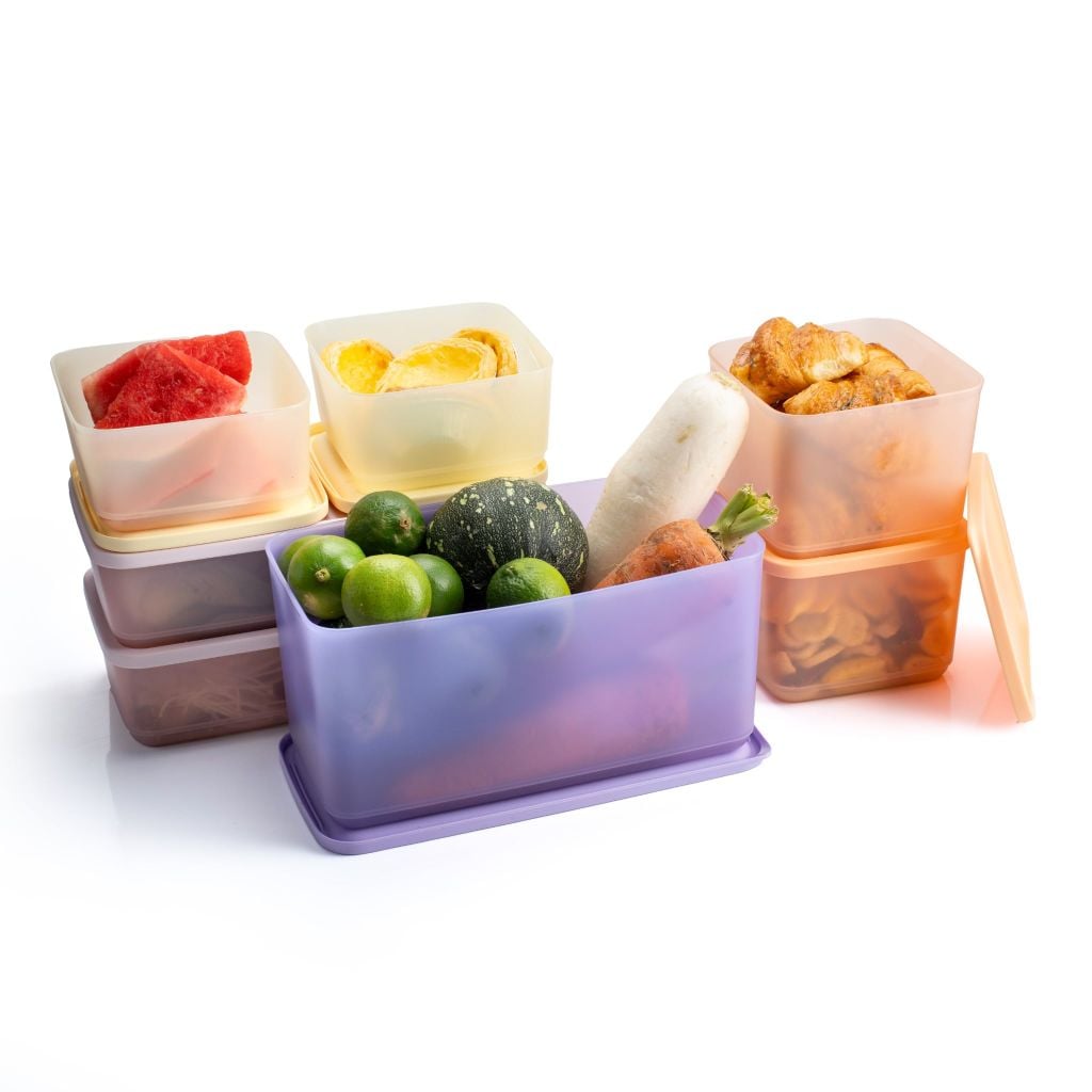 Bộ 7 hộp Tupperware trữ khô, trữ mát Cubix 650ml, 1L, 1.4L, 3.1L
