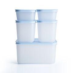 Bộ 5 hộp Tupperware trữ đông Gen II 450ml, 1.1L, 2.5L