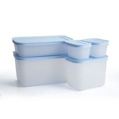 Bộ 5 hộp đựng thực phẩm Tupperware trữ đông Gen II 170ml, 1L, 1L1 và 2L5
