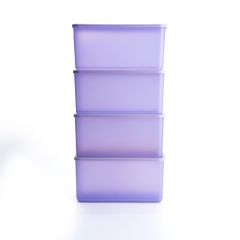 Bộ 4 hộp Tupperware trữ khô và mát Cubix Rectangle 3.1L