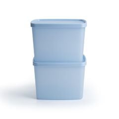 Bộ 2 hộp đựng thực phẩm Tupperware trữ khô và mát Stacking Square Medium 800ml