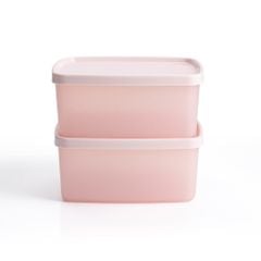 Bộ 2 hộp đựng thực phẩm Tupperware trữ khô và mát Stacking Square Small 400ml
