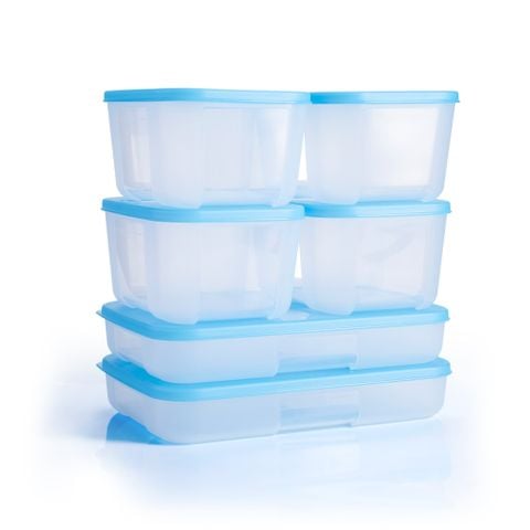 Bộ 6 hộp Tupperware trữ đông Gen I 650ml, 700ml