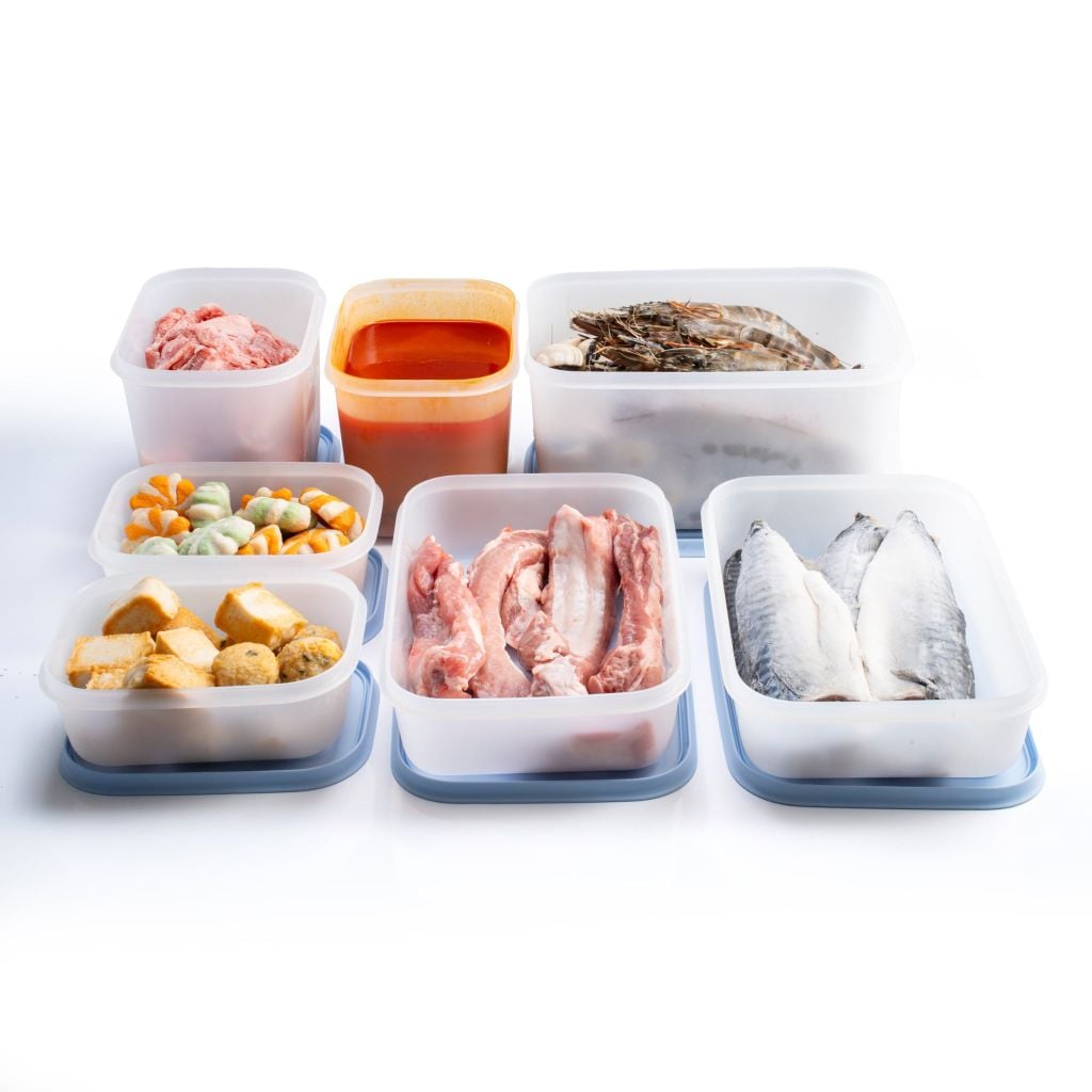 Bộ 7 hộp Tupperware trữ đông Gen II 450ml, 1L, 1.1L, 2.5L