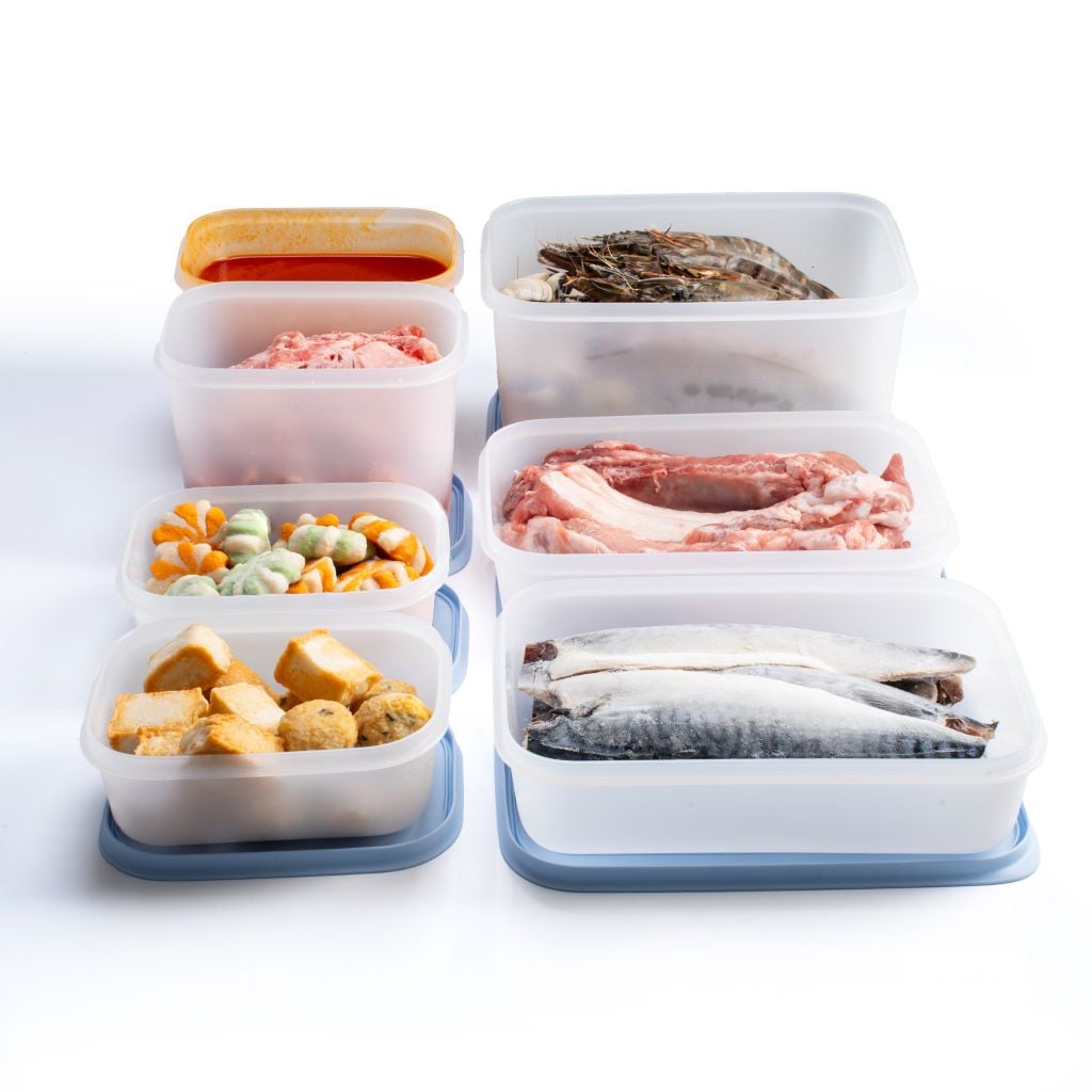 Bộ 7 hộp Tupperware trữ đông Gen II 450ml, 1L, 1.1L, 2.5L