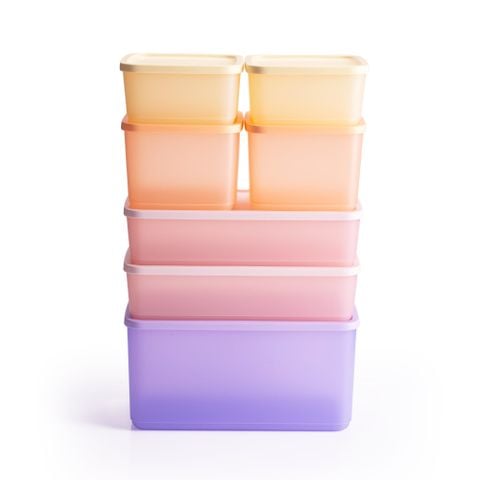 Bộ 7 hộp Tupperware trữ khô, trữ mát Cubix 650ml, 1L, 1.4L, 3.1L