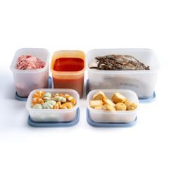 Bộ 5 hộp Tupperware trữ đông Gen II 450ml, 1.1L, 2.5L