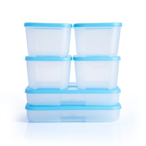 Bộ 6 hộp Tupperware trữ đông Gen I 650ml, 700ml