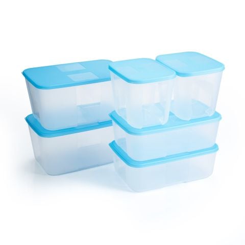 Bộ 6 hộp Tupperware trữ đông Gen I 1.2L, 1.7L, 2.6L