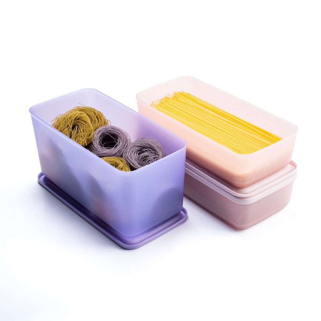 Bộ 3 hộp đựng thực phẩm Tupperware trữ khô và mát Cubix Rectangle 3.1L và 1.4L