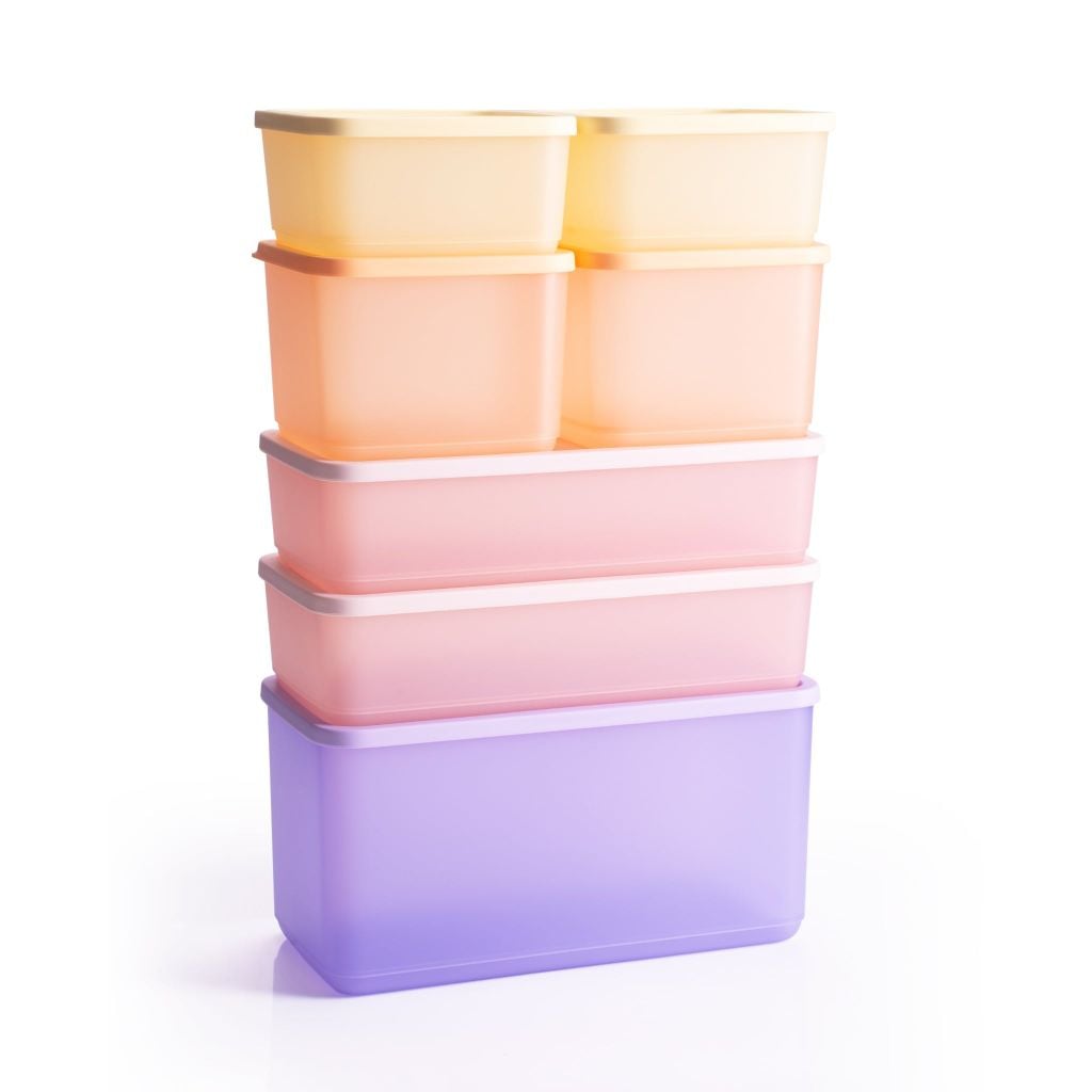 Bộ 7 hộp Tupperware trữ khô, trữ mát Cubix 650ml, 1L, 1.4L, 3.1L