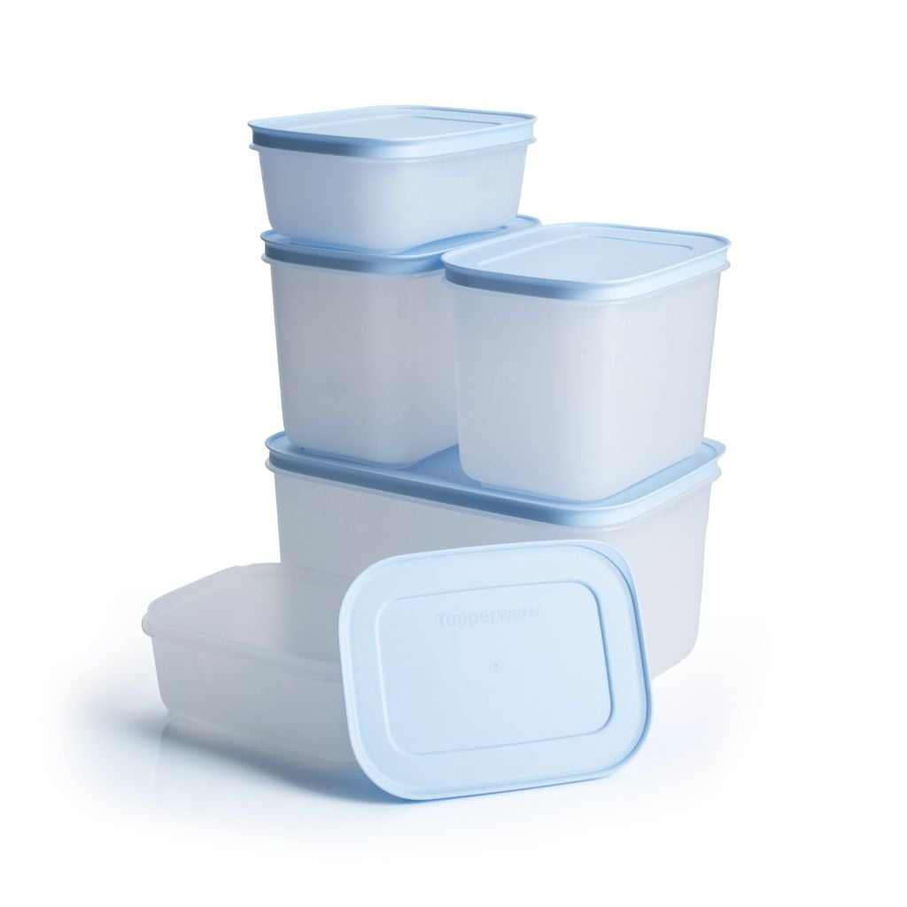 Bộ 5 hộp Tupperware trữ đông Gen II 450ml, 1.1L, 2.5L