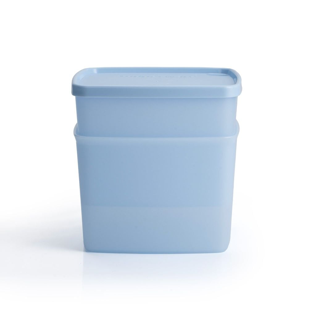 Bộ 2 hộp đựng thực phẩm Tupperware trữ khô và mát Stacking Square Medium 800ml