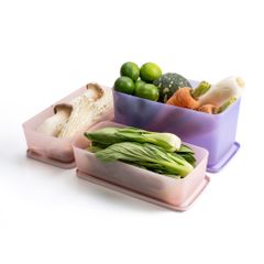 Bộ 3 hộp đựng thực phẩm Tupperware trữ khô và mát Cubix Rectangle 3.1L và 1.4L