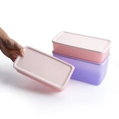 Bộ 3 hộp đựng thực phẩm Tupperware trữ khô và mát Cubix Rectangle 3.1L và 1.4L