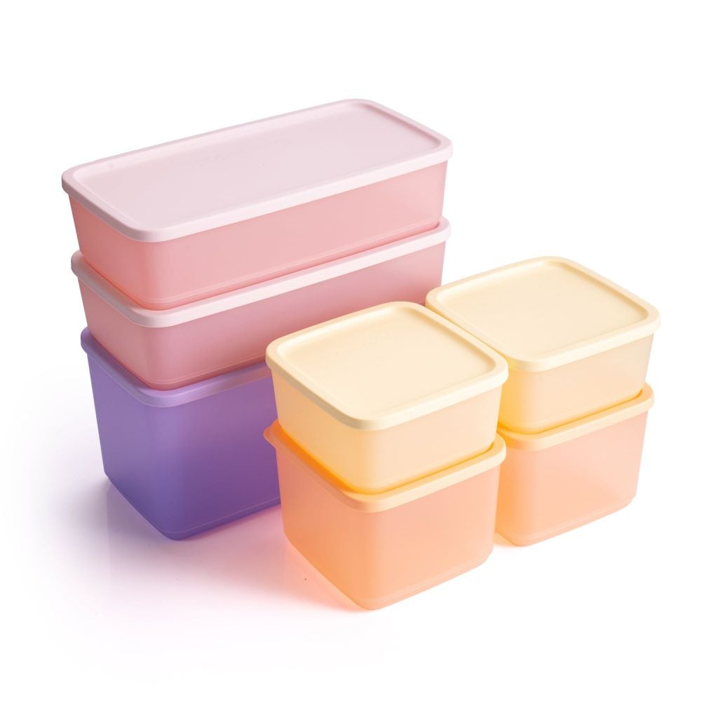 Bộ 7 hộp Tupperware trữ khô, trữ mát Cubix 650ml, 1L, 1.4L, 3.1L