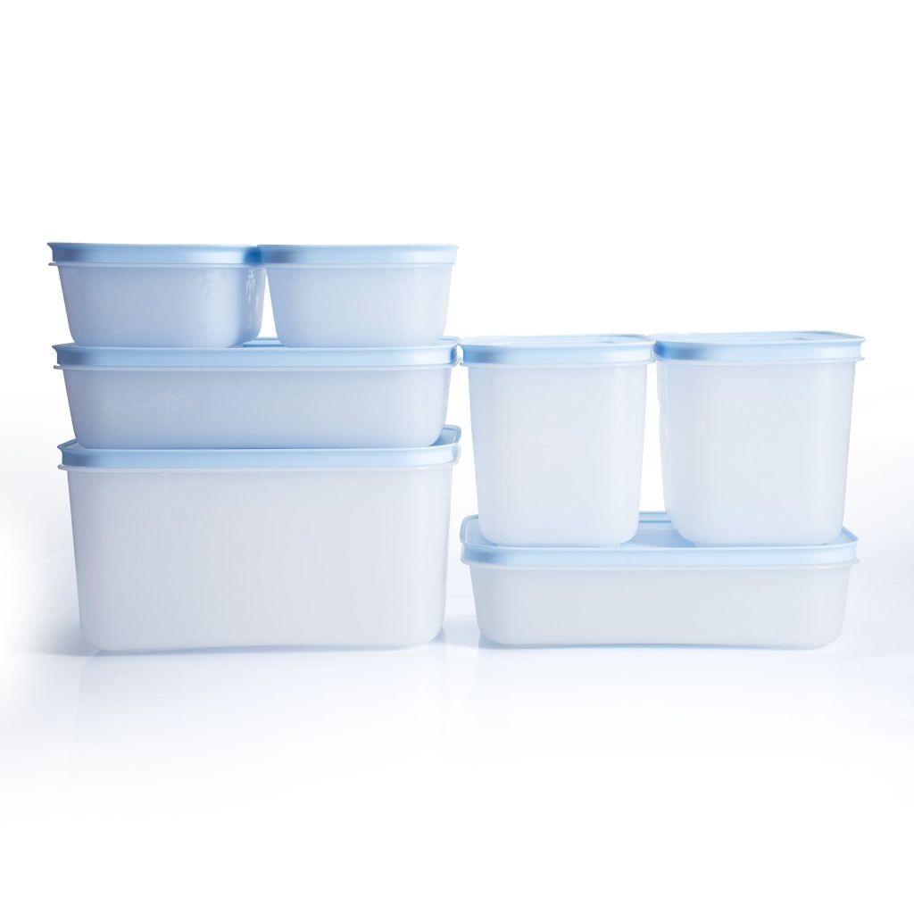 Bộ 7 hộp Tupperware trữ đông Gen II 450ml, 1L, 1.1L, 2.5L