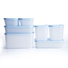 Bộ 7 hộp Tupperware trữ đông Gen II 450ml, 1L, 1.1L, 2.5L
