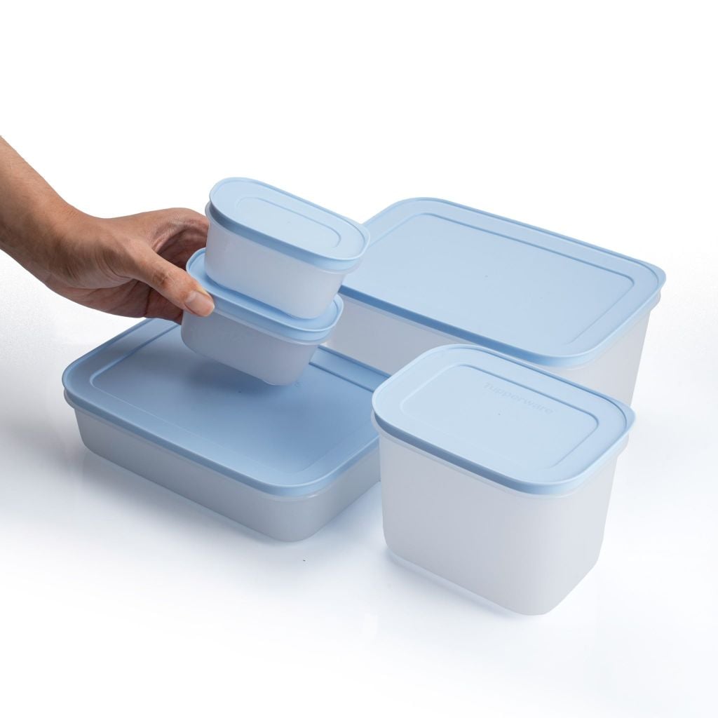 Bộ 5 hộp đựng thực phẩm Tupperware trữ đông Gen II 170ml, 1L, 1L1 và 2L5