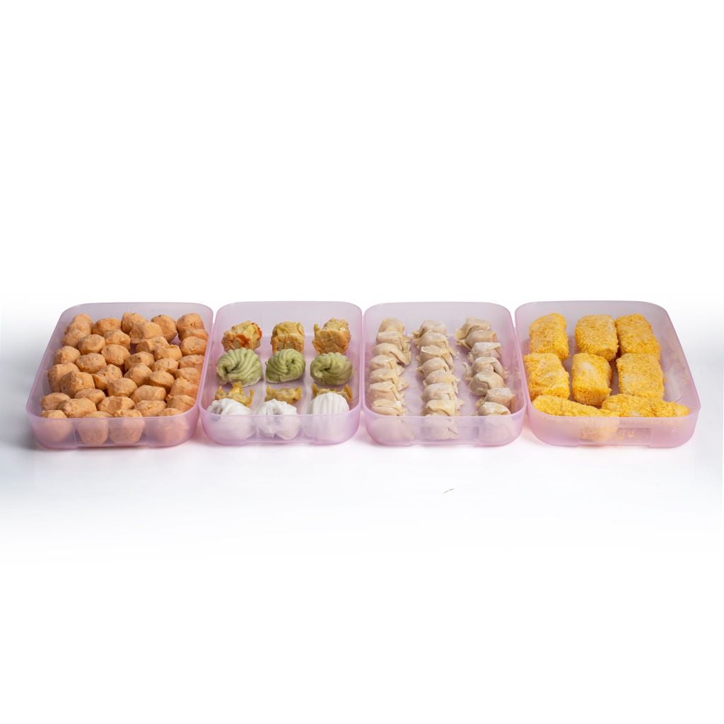 Bộ 4 hộp đựng thực phẩm Tupperware trữ đông Gen I Medium 650ml - Sheer Fdust