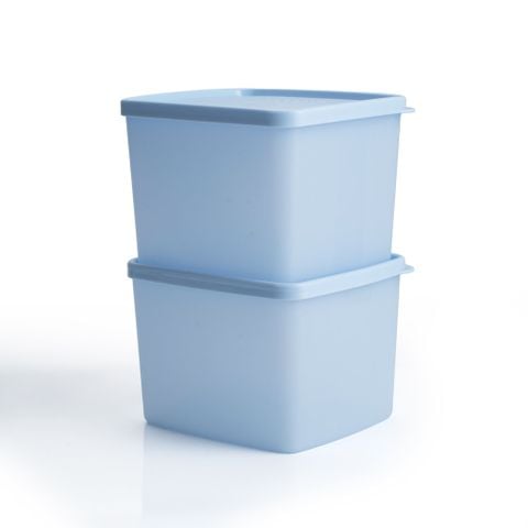 Bộ 2 hộp đựng thực phẩm Tupperware trữ khô và mát Stacking Square Medium 800ml