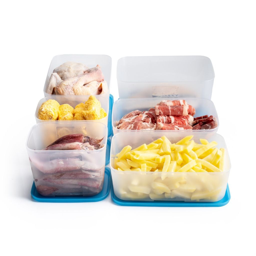 Bộ 6 hộp Tupperware trữ đông Gen I 1.2L, 1.7L, 2.6L
