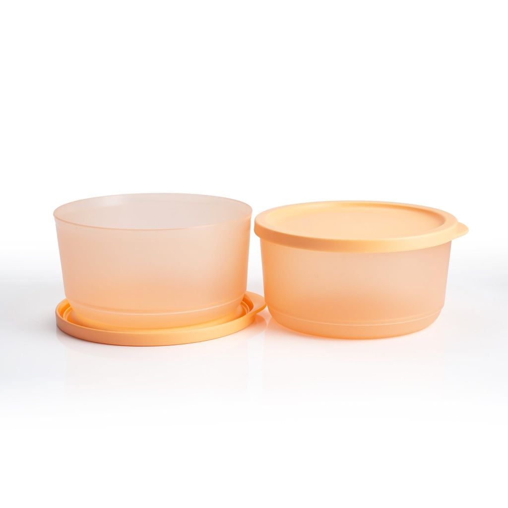 Bộ 2 hộp đựng thực phẩm Tupperware trữ khô và mát Stacking Round Medium 530ml
