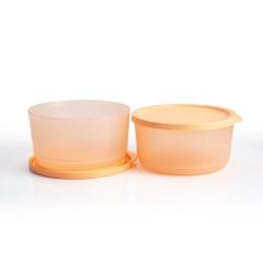 Bộ 2 hộp đựng thực phẩm Tupperware trữ khô và mát Stacking Round Medium 530ml