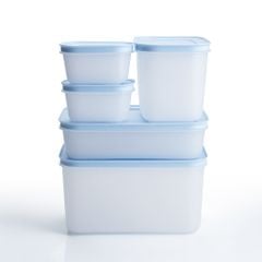 Bộ 5 hộp đựng thực phẩm Tupperware trữ đông Gen II 170ml, 1L, 1L1 và 2L5
