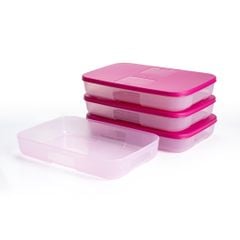 Bộ 4 hộp đựng thực phẩm Tupperware trữ đông Gen I Medium 650ml - Sheer Fdust