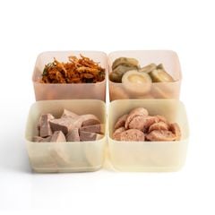 Bộ 4 hộp đựng thực phẩm Tupperware trữ khô và mát Cubix Square 1L và 650mL