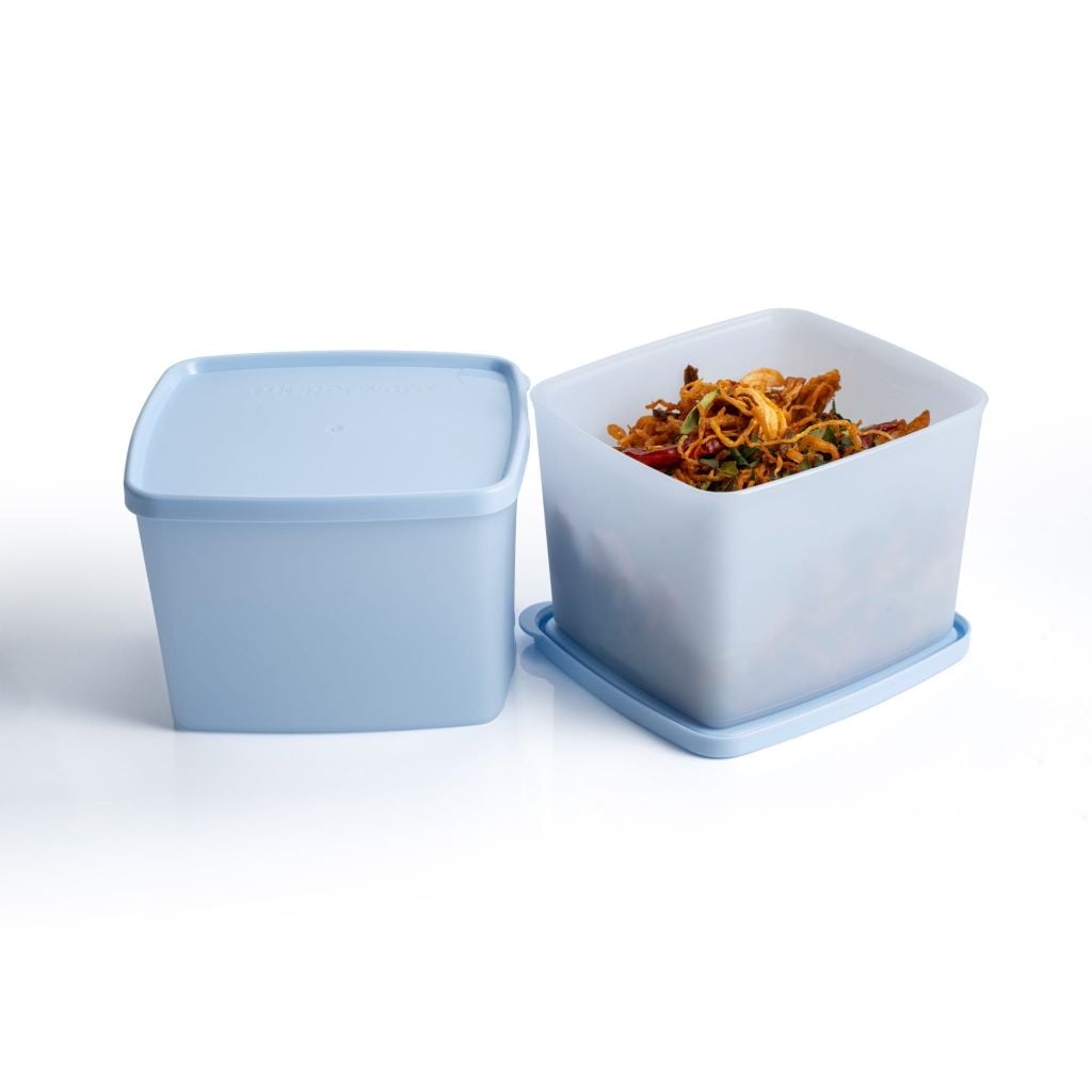 Bộ 2 hộp đựng thực phẩm Tupperware trữ khô và mát Stacking Square Medium 800ml