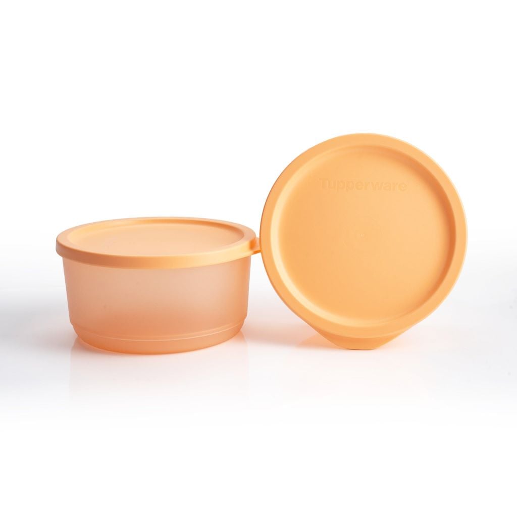 Bộ 2 hộp đựng thực phẩm Tupperware trữ khô và mát Stacking Round Medium 530ml