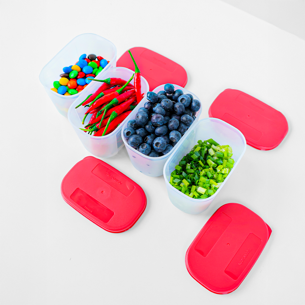 Bộ 4 Hộp Đựng Thực Phẩm Tupperware Trữ Đông Dateline Mini Double 300ml