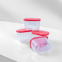 Bộ 4 Hộp Đựng Thực Phẩm Tupperware Trữ Đông Dateline Mini Double 300ml