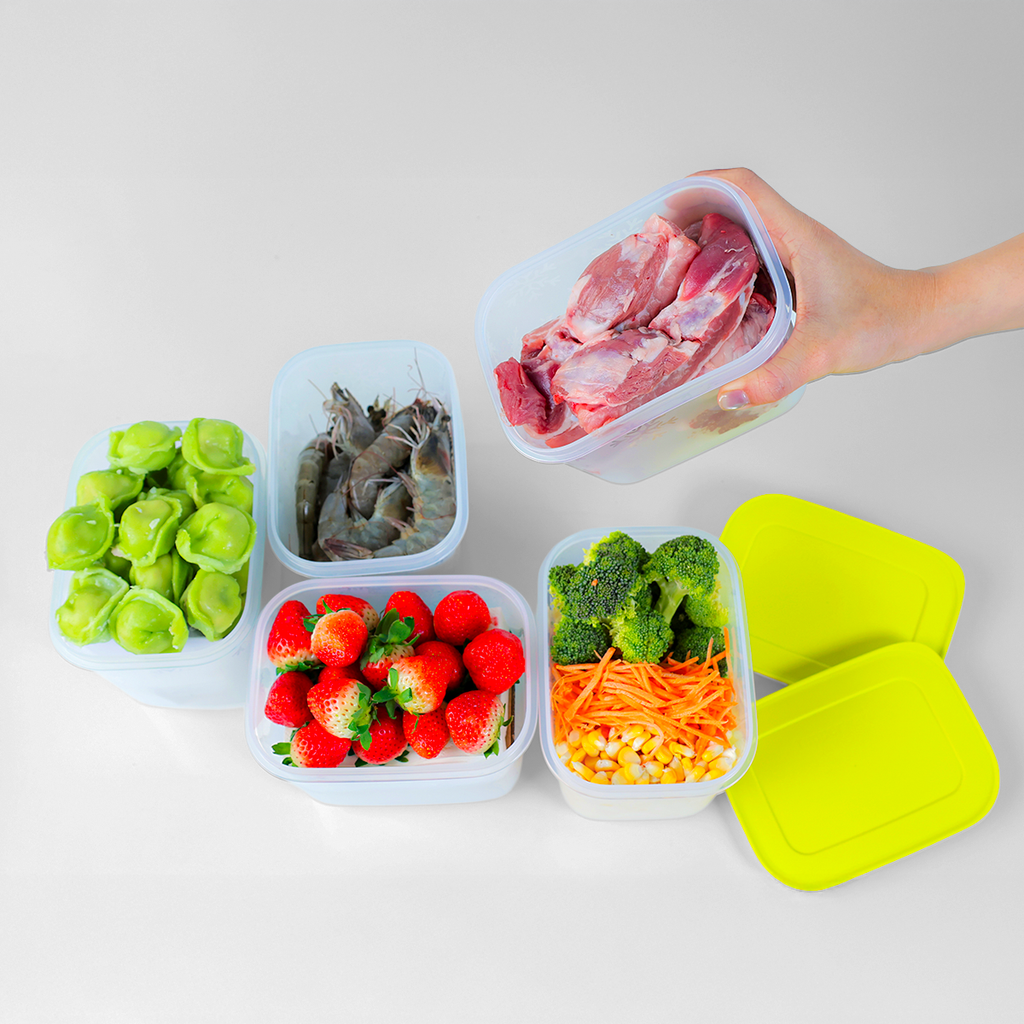 Bộ 4 Hộp Đựng Thực Phẩm Tupperware Trữ Đông Gen II 1.1L Nắp Margarita