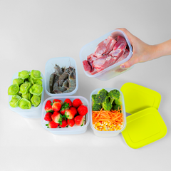 Bộ 4 Hộp Đựng Thực Phẩm Tupperware Trữ Đông Gen II 1.1L Nắp Margarita