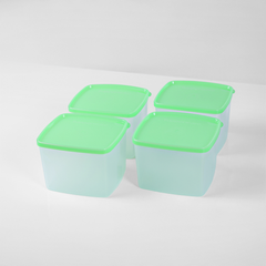 Bộ 4 Hộp Đựng Thực Phẩm Tupperware Square Round Nhỏ Gọn, Đa Dụng