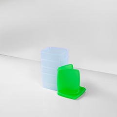 Bộ 4 Hộp Đựng Thực Phẩm Tupperware Square Round Nhỏ Gọn, Đa Dụng