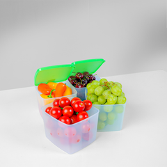 Bộ 4 Hộp Đựng Thực Phẩm Tupperware Square Round Nhỏ Gọn, Đa Dụng