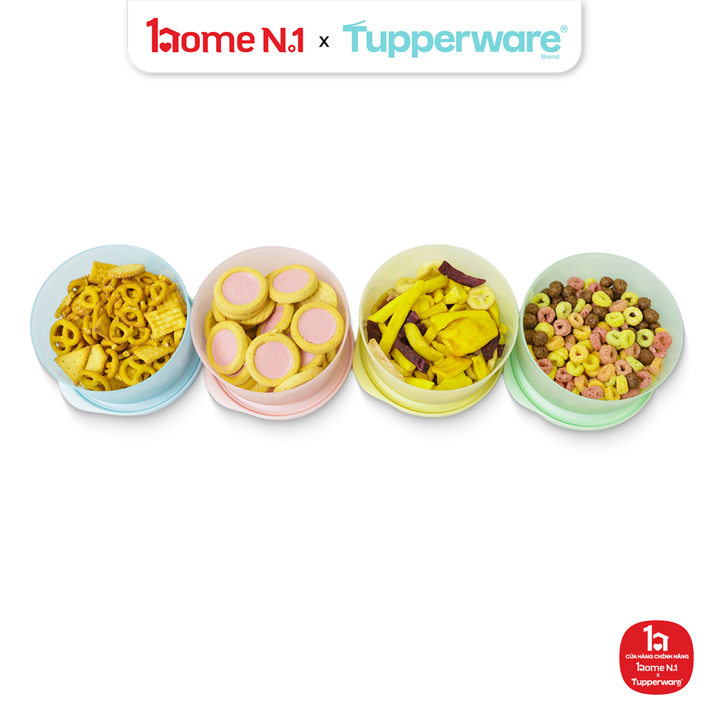 Bộ 4 Hộp Đựng Thực Phẩm Tupperware Trữ Mát Cubix 530ml