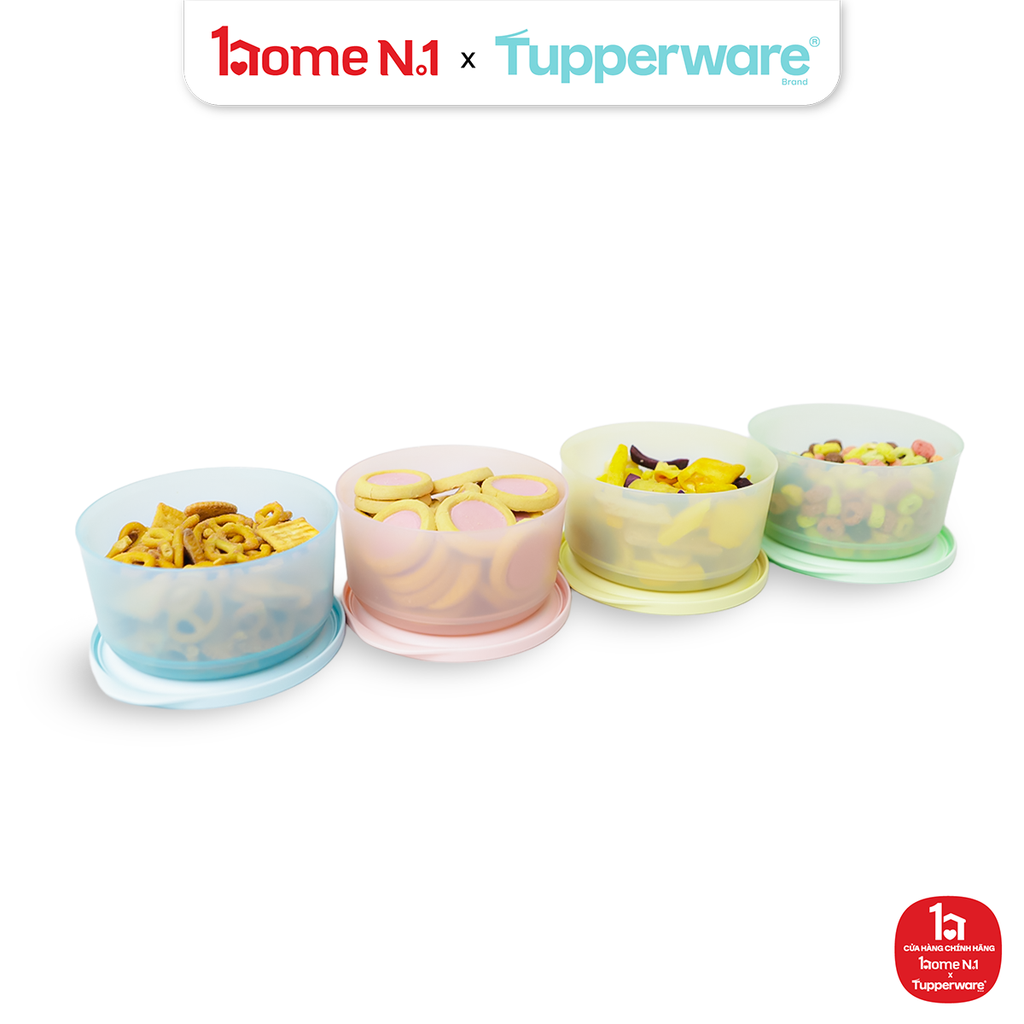 Bộ 4 Hộp Đựng Thực Phẩm Tupperware Trữ Mát Cubix 530ml