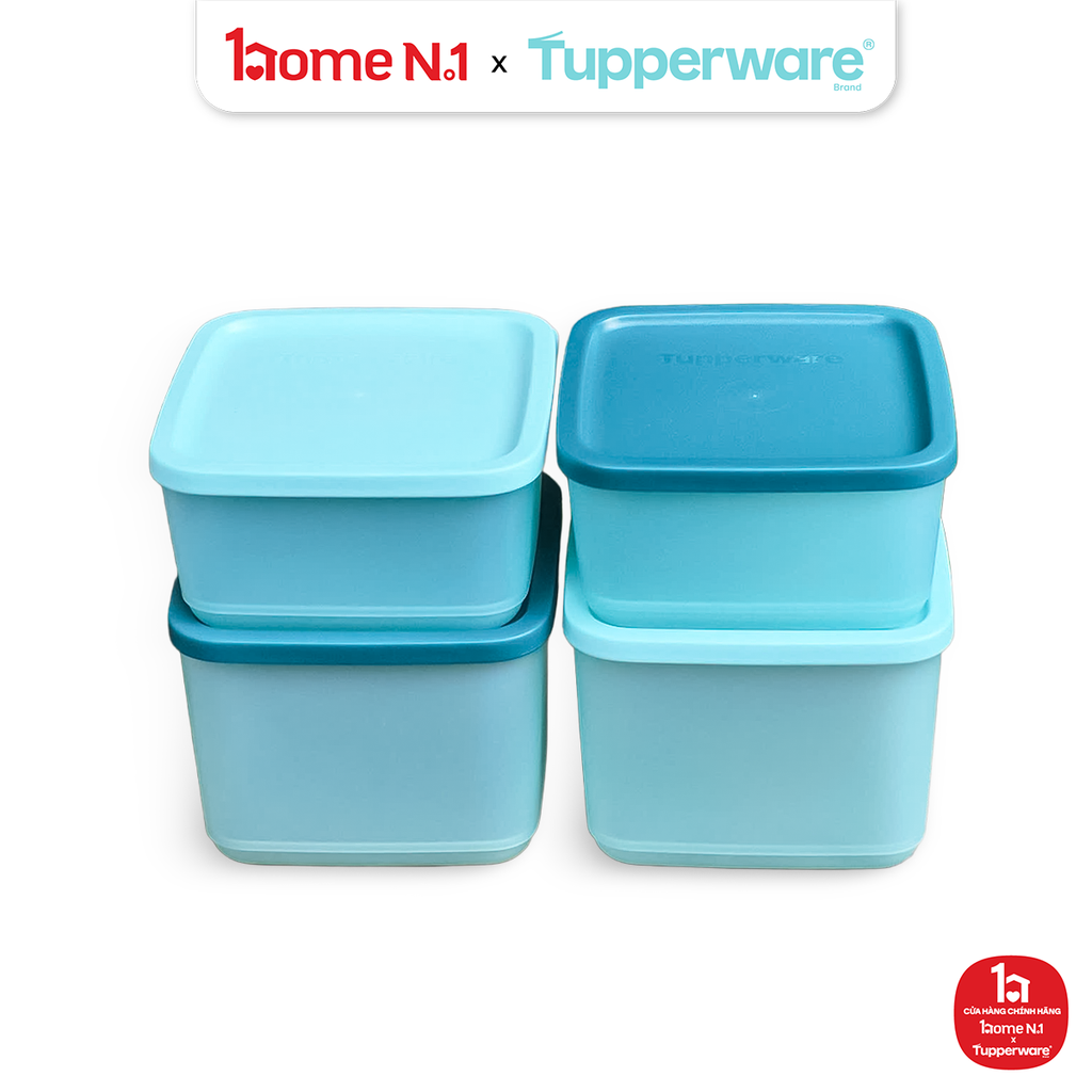 Bộ 8 Hộp Đựng Thực Phẩm Tupperware Trữ Khô và Trữ Mát Fresh Block Vuông