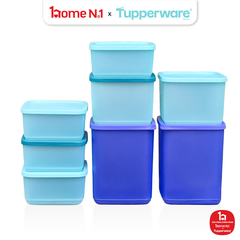 Bộ 8 Hộp Đựng Thực Phẩm Tupperware Trữ Khô và Trữ Mát Fresh Block Vuông