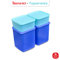 Bộ 8 Hộp Đựng Thực Phẩm Tupperware Trữ Khô và Trữ Mát Fresh Block Vuông