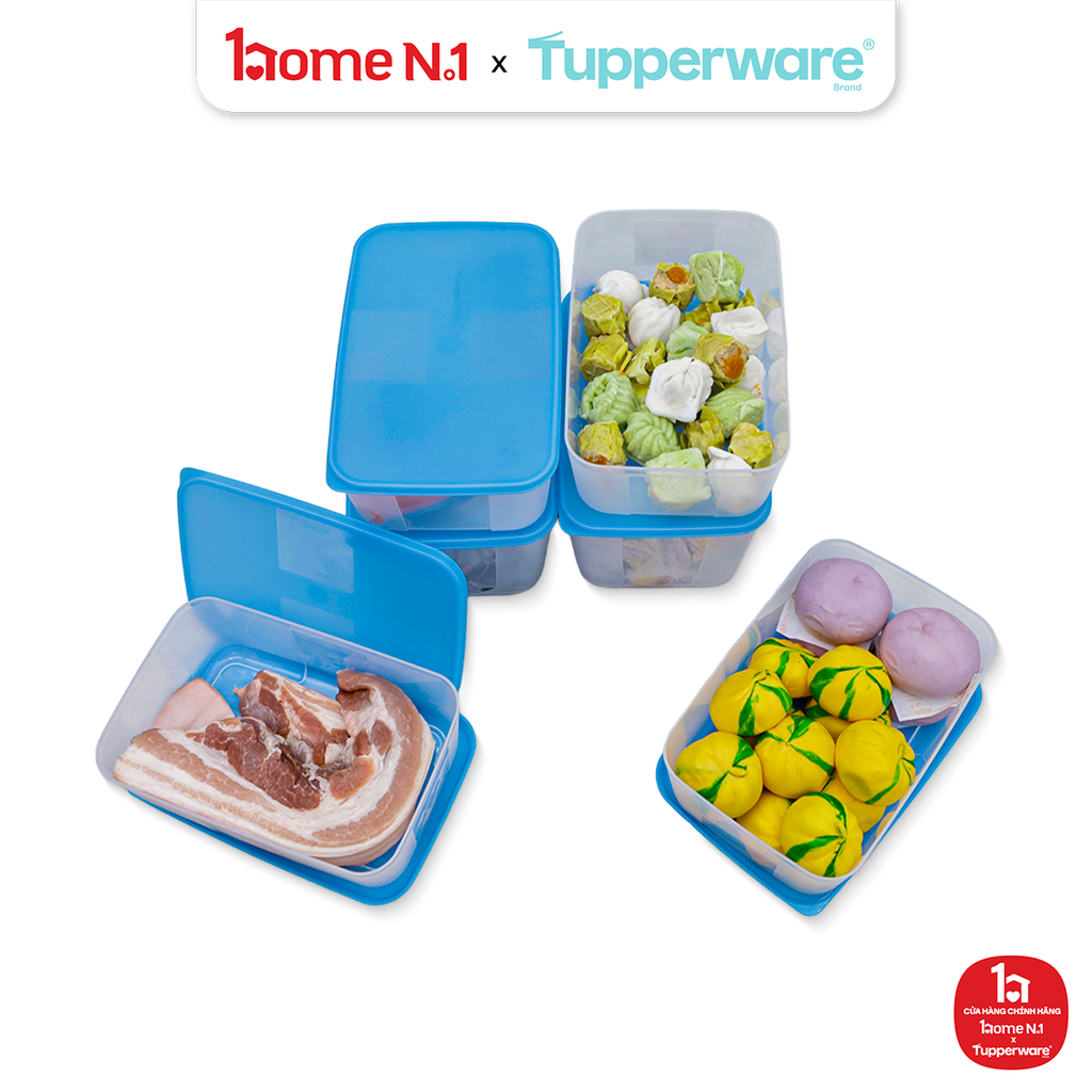 Bộ 6 Hộp Đựng Thực Phẩm Tupperware Trữ Đông Gen I Medium 2.3L & 1.5L