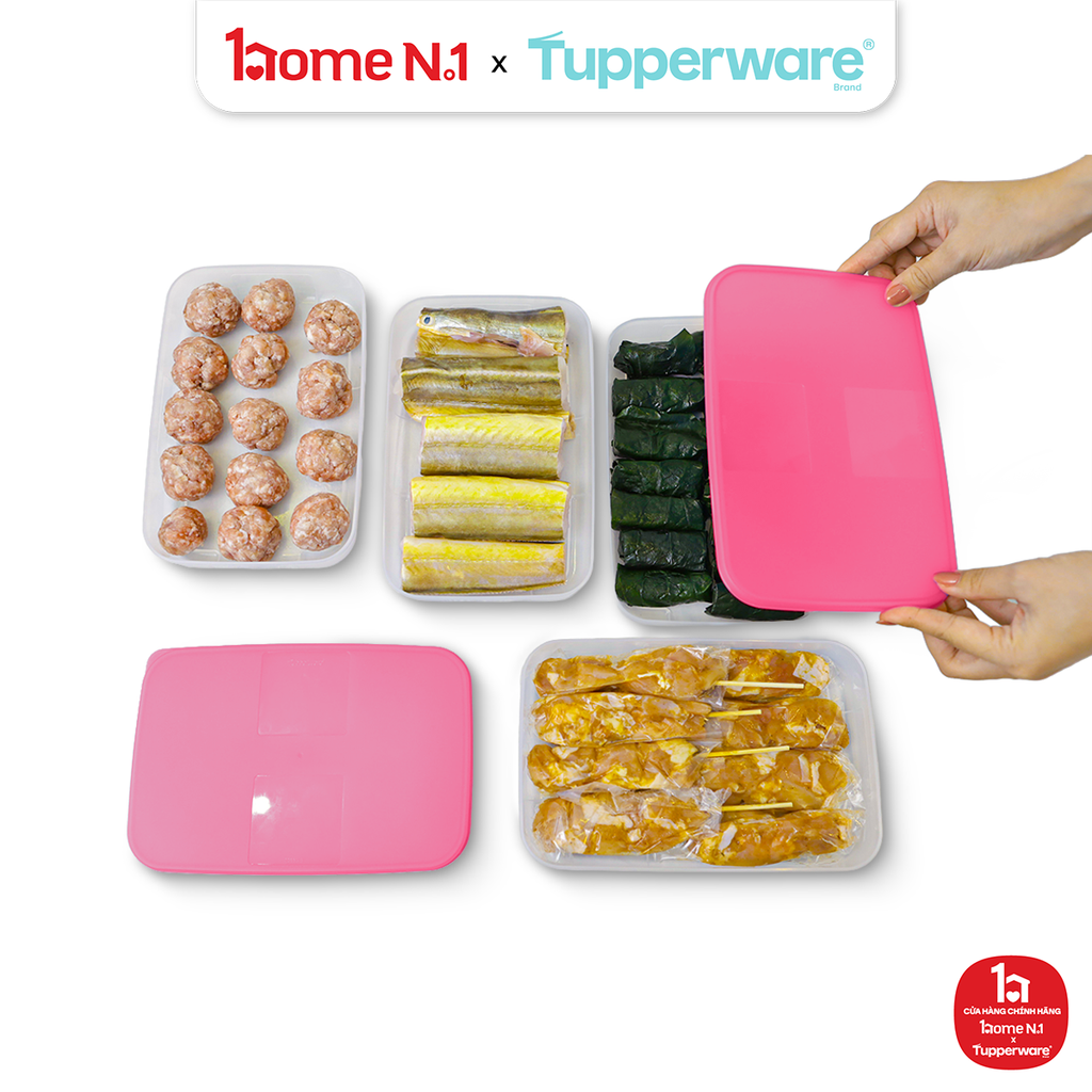 Bộ 4 Hộp Đựng Thực Phẩm Tupperware Trữ Đông Gen I Medium 650ml